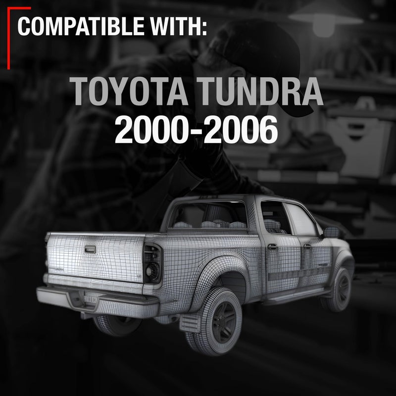 T1A Tailgate Handle Assembly Replacement - Compatible with 2000-2006 Toyota Tundra - Liftgate Latch Assembly Handle with Keyhole - Smooth Black Plastic - OEM 69090-0C030-C0, 69090-0C010, 80867, TO1915111 - Image 4